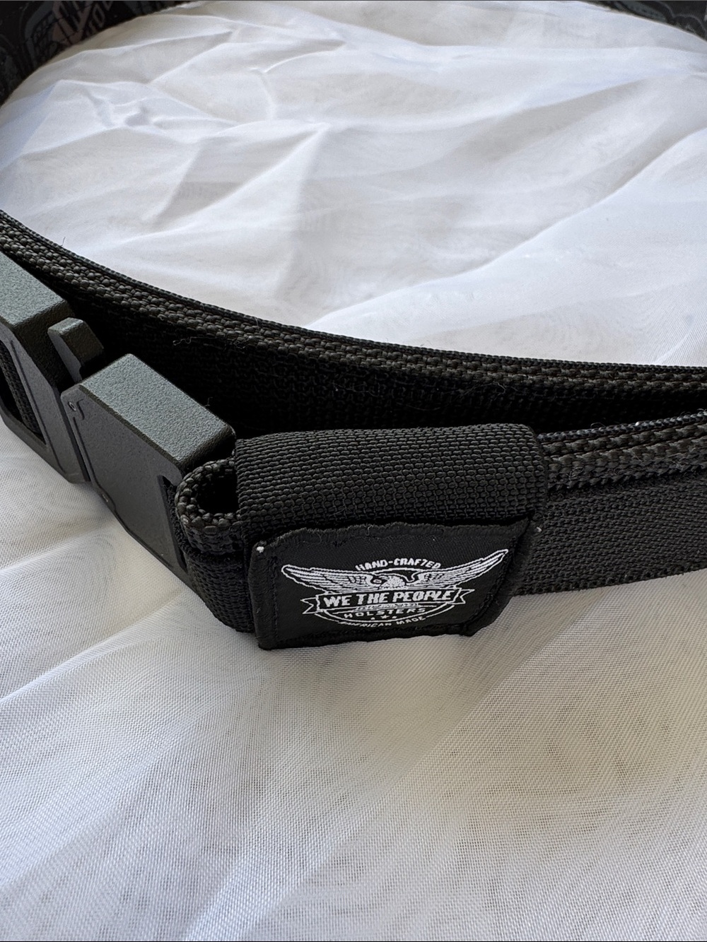 We The People Black Tactical Belt with Quick-Release Buckle